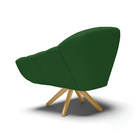 Kit 02 Poltronas Giratória Giovana Veludo Verde A136 Luxo Bas