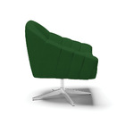 Kit 02 Poltronas Giratória Giovana Veludo Verde Luxo A136 Bas