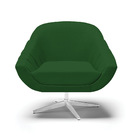Kit 02 Poltronas Giratória Giovana Veludo Verde Luxo A136 Bas