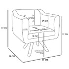 Kit 02 Poltronas Giratoria Julia Suede V