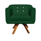 Kit 02 Poltronas Giratória Julia Suede Verde Com Strass Base
