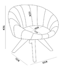 Kit 02 Poltronas Giratória Lina Veludo Base De Madeira - D'ro