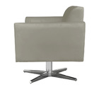 Kit 02 Poltronas Giratória Marisa Suede Marrom Rato Base Crom