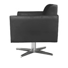 Kit 02 Poltronas Giratória Marisa Suede Preto Base Cromada D'