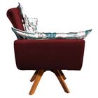 Kit 02 Poltronas Giratória Opala Folhas D68 E Veludo Base Mad