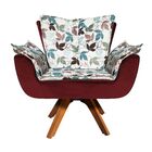 Kit 02 Poltronas Giratória Opala Folhas D68 E Veludo Base Mad