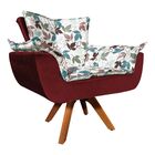 Kit 02 Poltronas Giratória Opala Folhas D68 E Veludo Base Mad