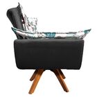 Kit 02 Poltronas Giratória Opala Folhas D68 E Veludo Base Mad