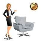 Kit 02 Poltronas Giratoria Opala Suede C