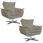 Kit 02 Poltronas Giratoria Opala Suede M