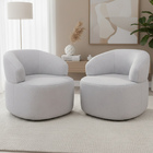 Kit 02 Poltronas Giratória Orgânica Para Sala De Estar Living