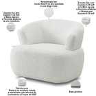 Kit 02 Poltronas Giratória Orgânica Para Sala Living Florea M