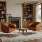 Kit 02 Poltronas Giratória Stella Corano Base Cromada - D'ros