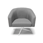 Kit 02 Poltronas Giratória Stella Corano Nozes Com Veludo Gra