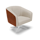 Kit 02 Poltronas Giratória Stella Corano Nozes Com Veludo Pra