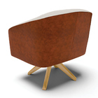 Kit 02 Poltronas Giratória Stella Corano Nozes Com Veludo Pra