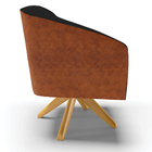 Kit 02 Poltronas Giratória Stella Corano Nozes Com Veludo Pre