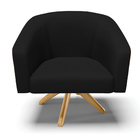 Kit 02 Poltronas Giratória Stella Corano Nozes Com Veludo Pre