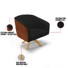 Kit 02 Poltronas Giratória Stella Corano Nozes Com Veludo Pre