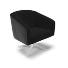 Kit 02 Poltronas Giratória Stella Corano Preto Com Linho Pret