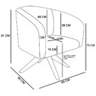 Kit 02 Poltronas Giratória Stella Corano Preto Com Veludo Gra