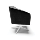 Kit 02 Poltronas Giratória Stella Corano Preto Com Veludo Gra