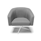 Kit 02 Poltronas Giratória Stella Corano Preto Com Veludo Gra