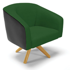 Kit 02 Poltronas Giratória Stella Corano Preto Com Veludo Ver