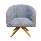 Kit 02 Poltronas Giratoria Stella Linho  - Grafite