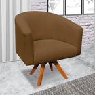 Kit 02 Poltronas Giratória Stella Linho Grosso Dourado A102 B