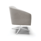 Kit 02 Poltronas Giratória Stella Veludo Base Cromada - D'ros