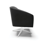 Kit 02 Poltronas Giratória Stella Veludo Preto Base Cromada D