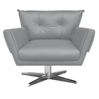 Kit 02 Poltronas Giratorias Anitta Corin - Cinza