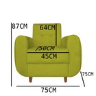 Kit 02 Poltronas Golden Pés Palito Suede Amarelo - D'classe D