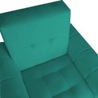 Kit 02 Poltronas Golden Pés Palito Suede Azul Tiffany - D'cla