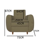 Kit 02 Poltronas Golden Pés Palito Suede Marrom Rato - D'clas