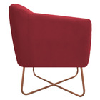 Kit 02 Poltronas Grazi  Base X Bronze Suede - Amarena Móveis