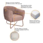 Kit 02 Poltronas Grazi Base X Bronze Linho - Doce Sonho Móvei