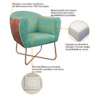 Kit 02 Poltronas Grazi Base X Bronze Sintético Nozes Linho -