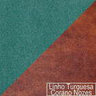 Kit 02 Poltronas Grazi Base X Bronze Sintético Nozes Linho -