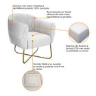 Kit 02 Poltronas Grazi Base X Dourada Suede - Amarena Móveis