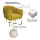 Kit 02 Poltronas Grazi Base X Dourada Suede - Doce Sonho Móve