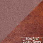 Kit 02 Poltronas Grazi Base X Preta Sintético Nozes Linho - A