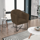 Kit 02 Poltronas Grazi Base X Preta Suede - Amarena Móveis -