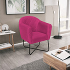 Kit 02 Poltronas Grazi Base X Preta Suede - Amarena Móveis -