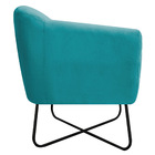 Kit 02 Poltronas Grazi Base X Preta Suede - Doce Sonho Móveis