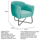 Kit 02 Poltronas Grazi Base X Preta Suede - Doce Sonho Móveis