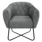 Kit 02 Poltronas Grazi Base X Preta Suede - Doce Sonho Móveis