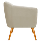 Kit 02 Poltronas Grazi Pés Palito Linho - Amarena Móveis - Be