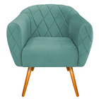 Kit 02 Poltronas Grazi Pés Palito Linho - Doce Sonho Móveis -